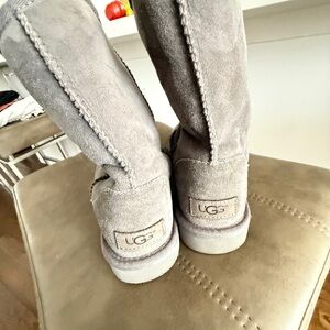 UGG Soft Gray Plush Boots